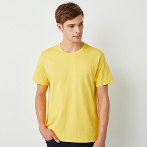 精致亮黃優質棉品T恤 