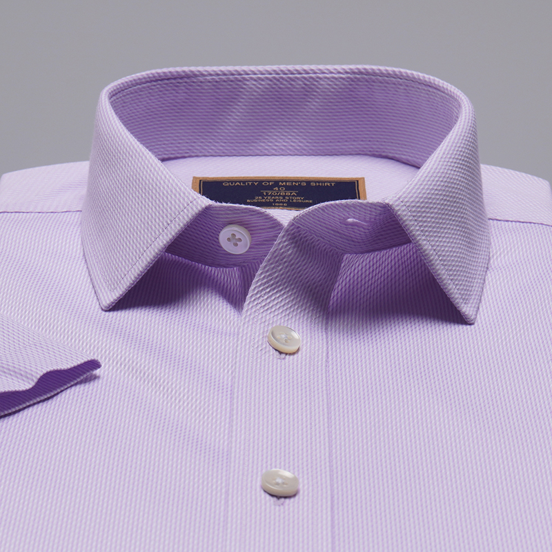 經典浪漫紫色波浪紋短袖襯衫(圖3)
