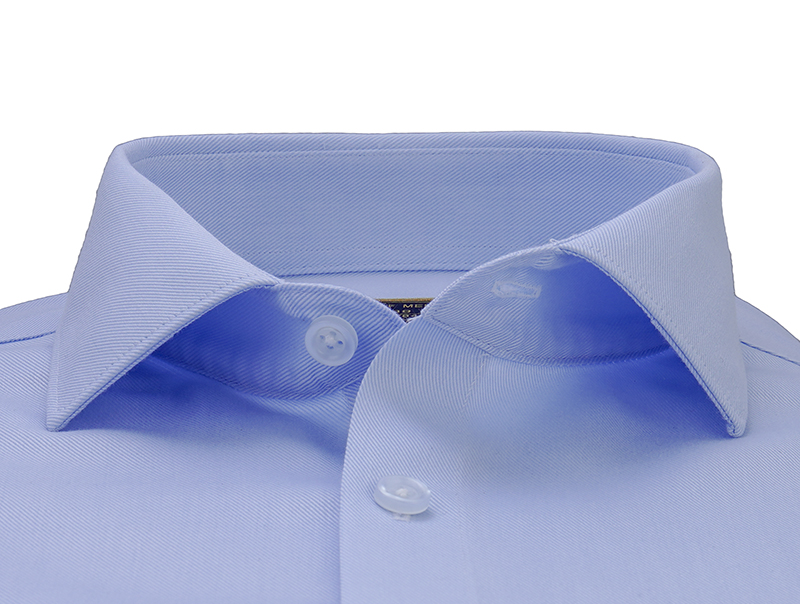 藍色基礎款斜紋長袖襯衫(圖4)
