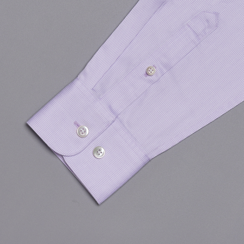 紫色細條紋長袖襯衫定制(圖5)